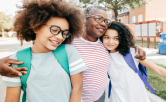 Woman with two young girls