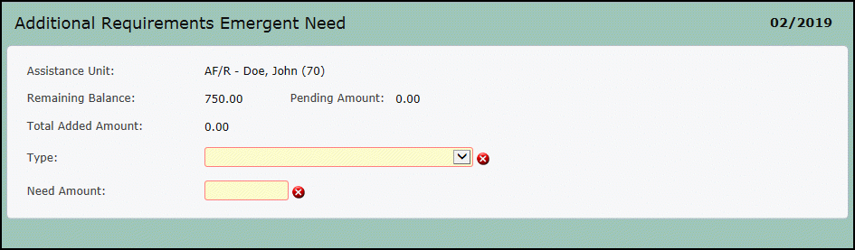 additional requirements emergent need page in aces 3g