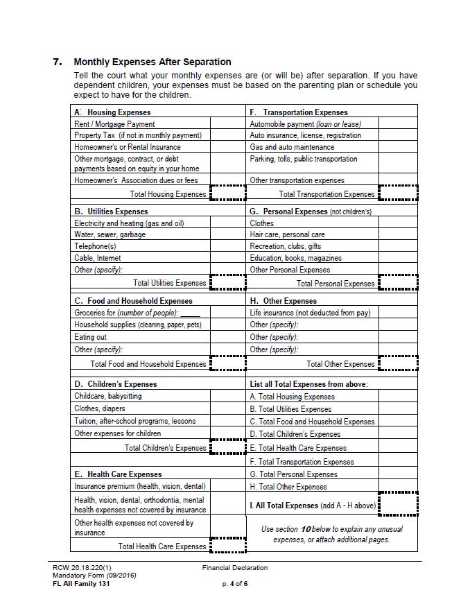 Expenses page image