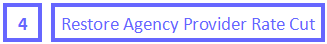 4 Restore Agency Provider Rate Cut