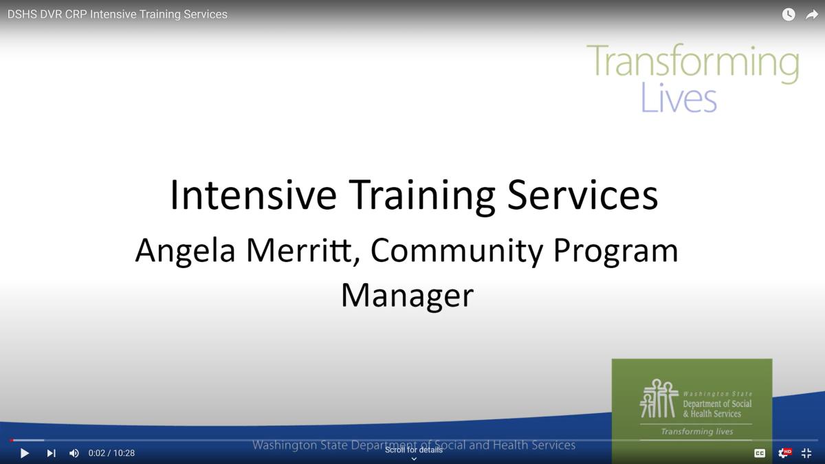 Intensive Training Services Video Screenshot
