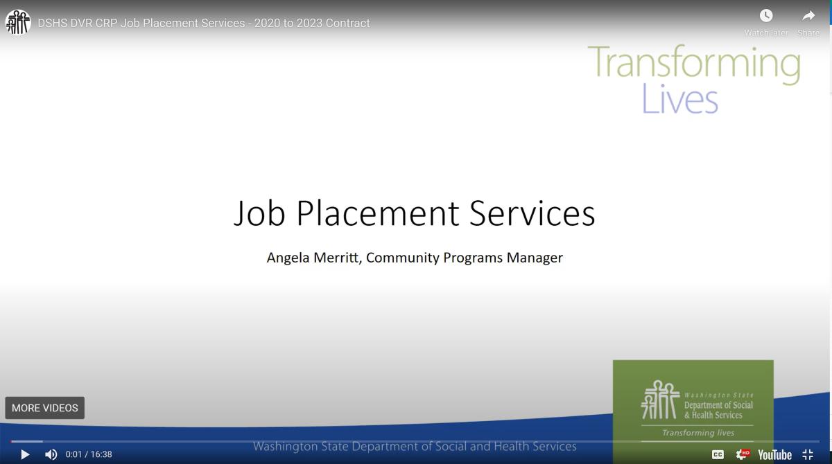 Job Placement Services Video Screenshot