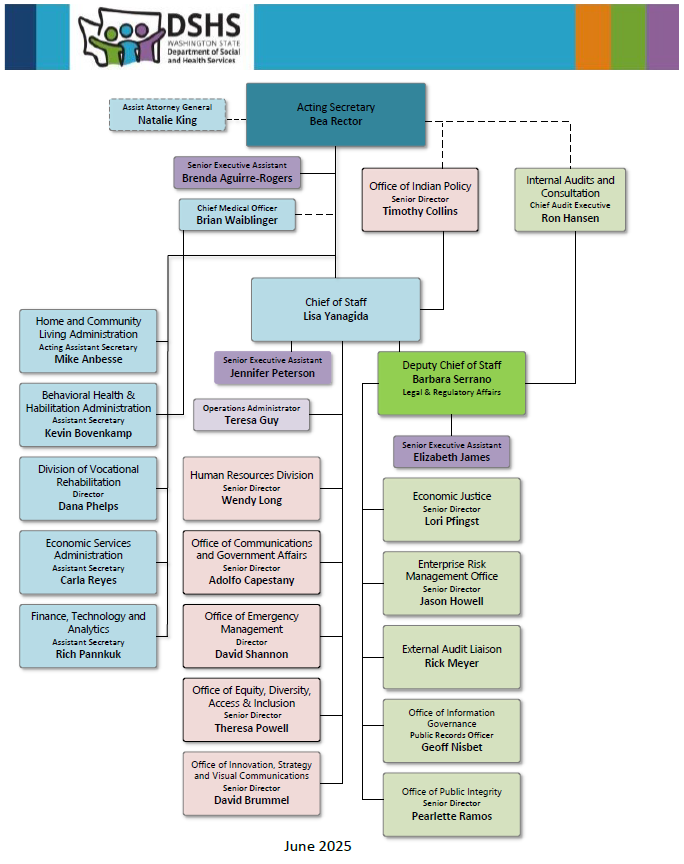 Organizational chart dshs