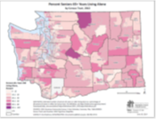 Seniors that live alone (ACS data by Census Tract)