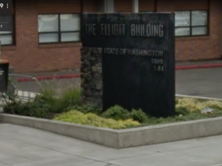 Exterior photo of Aberdeen customer service office with sign